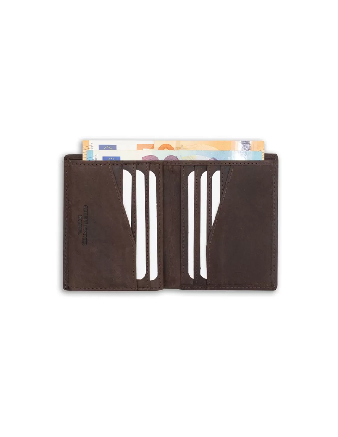 MONPIEL Men'S Leather Wallets^Simple Logo Patch Wallet Brown