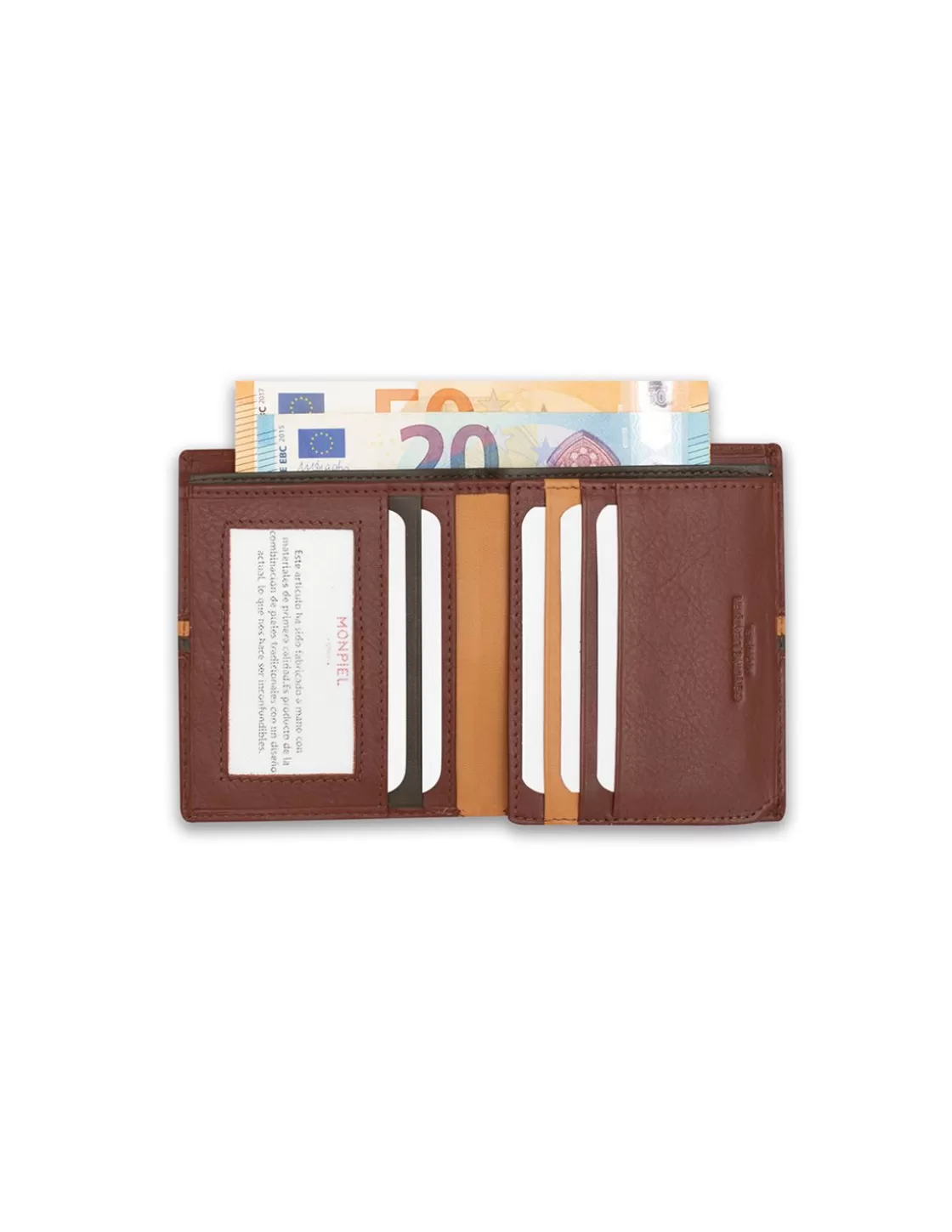 MONPIEL Men'S Leather Wallets^Single Banknote Color Stripes Havana