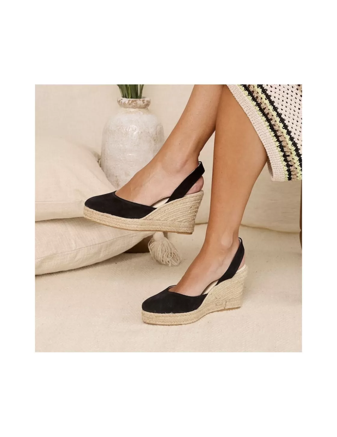 MONPIEL Espadrille^Siros Leather Wedge Espadrille