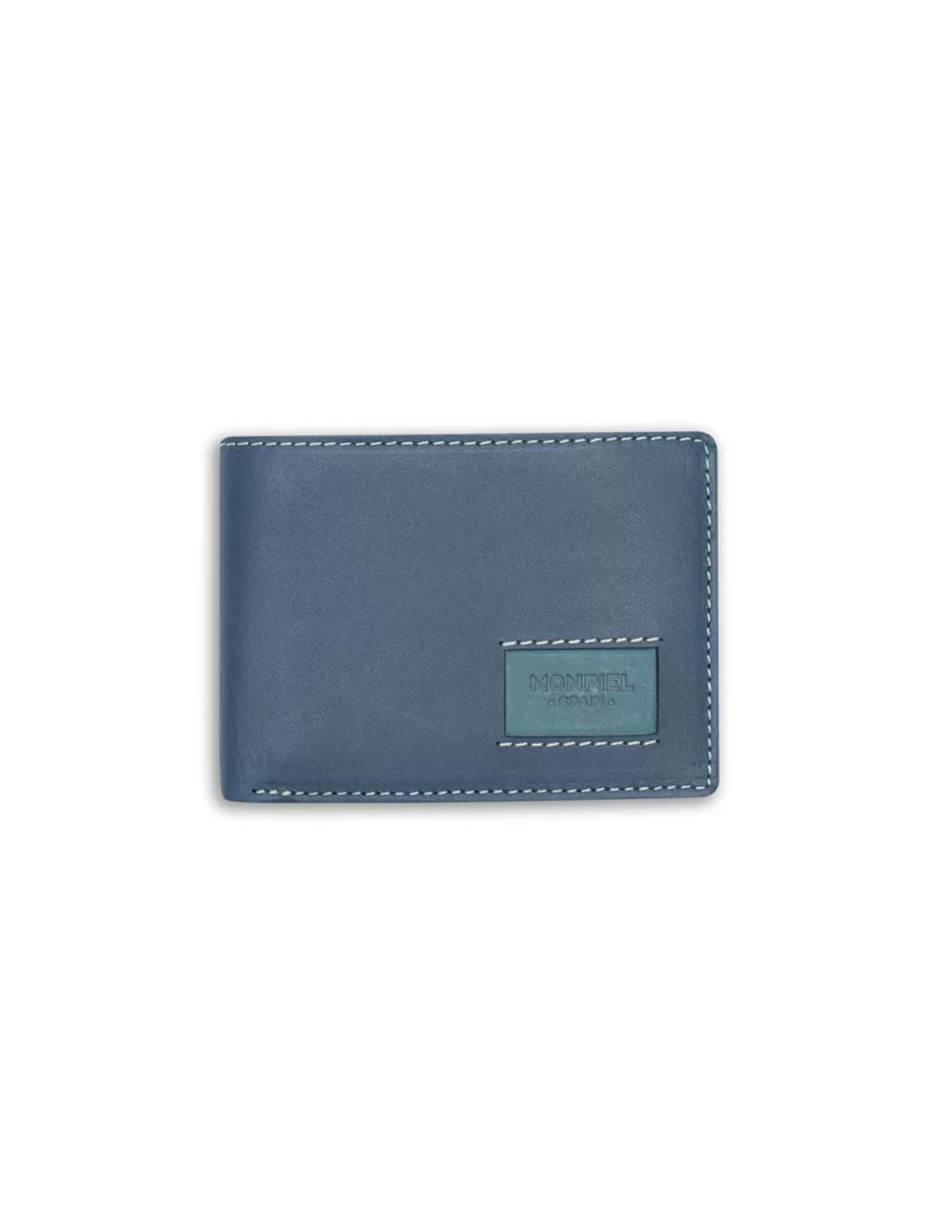 MONPIEL Men'S Leather Wallets^Small American Wallet Blue