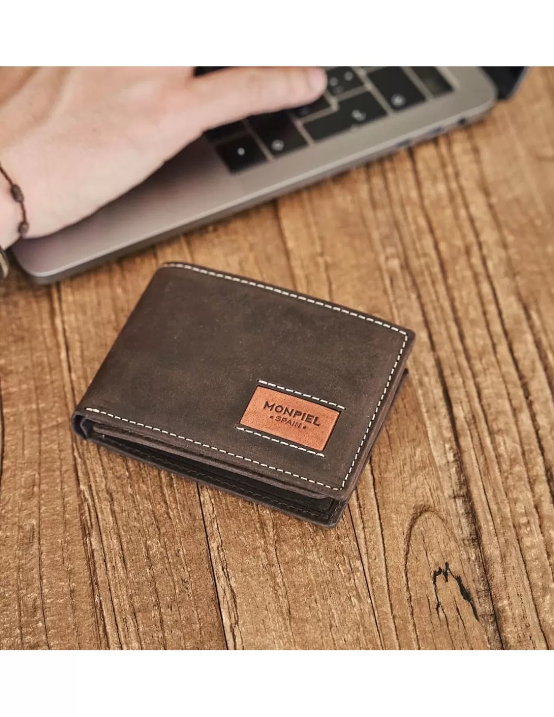 MONPIEL Men'S Leather Wallets^Small American Wallet Brown
