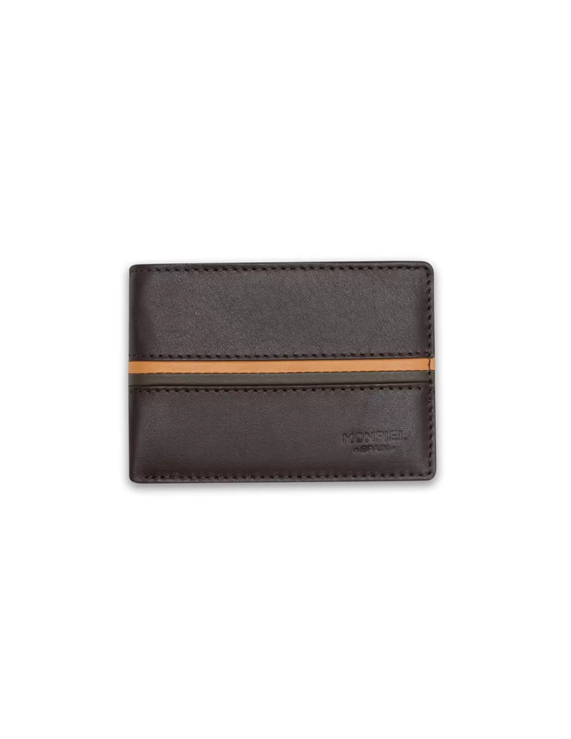 MONPIEL Men'S Leather Wallets^Small American Wallet With Wallet Brown