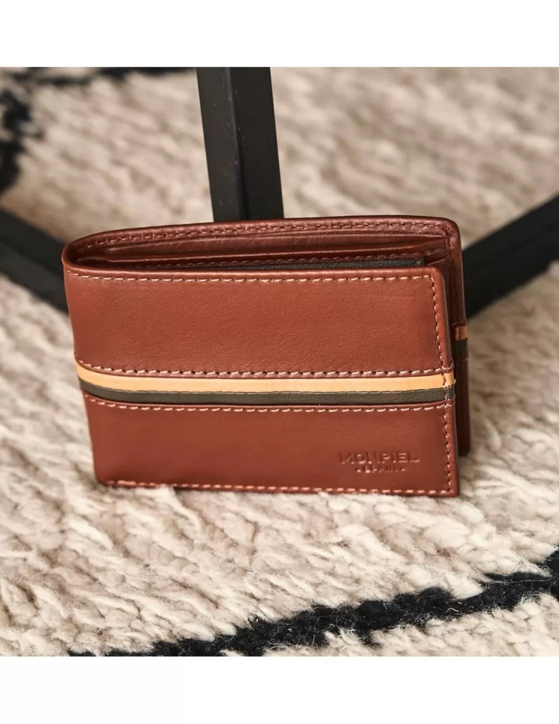 MONPIEL Men'S Leather Wallets^Small American Wallet With Wallet Havana
