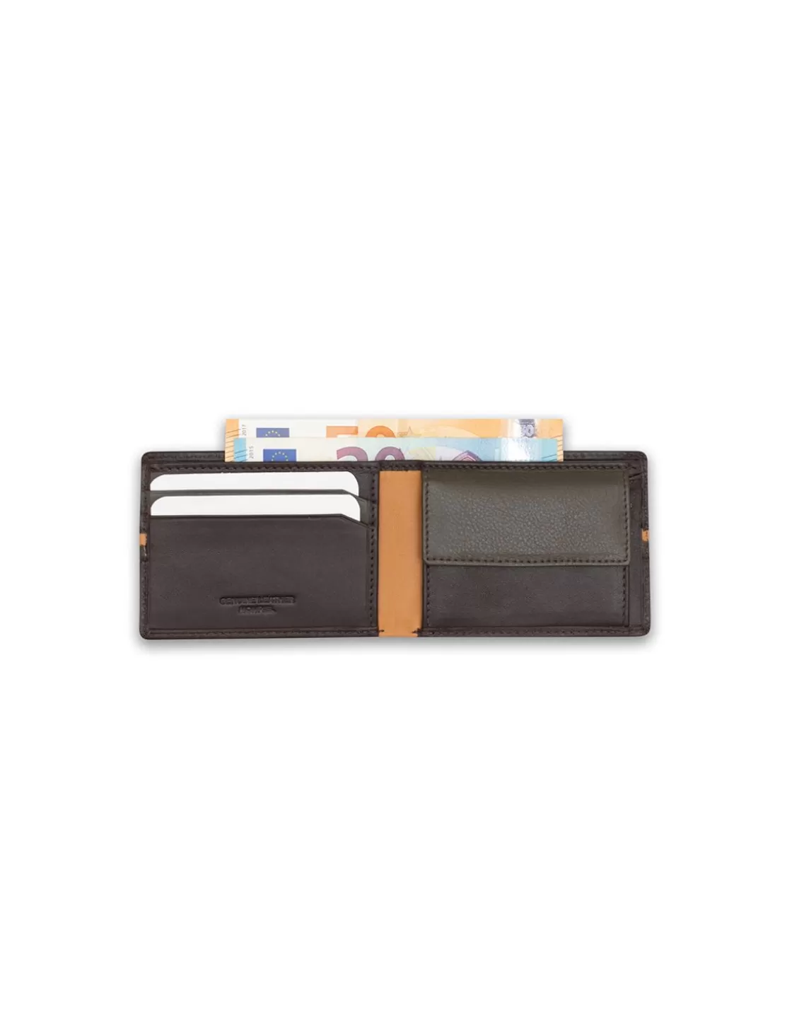 MONPIEL Men'S Leather Wallets^Small American Wallet With Wallet Brown