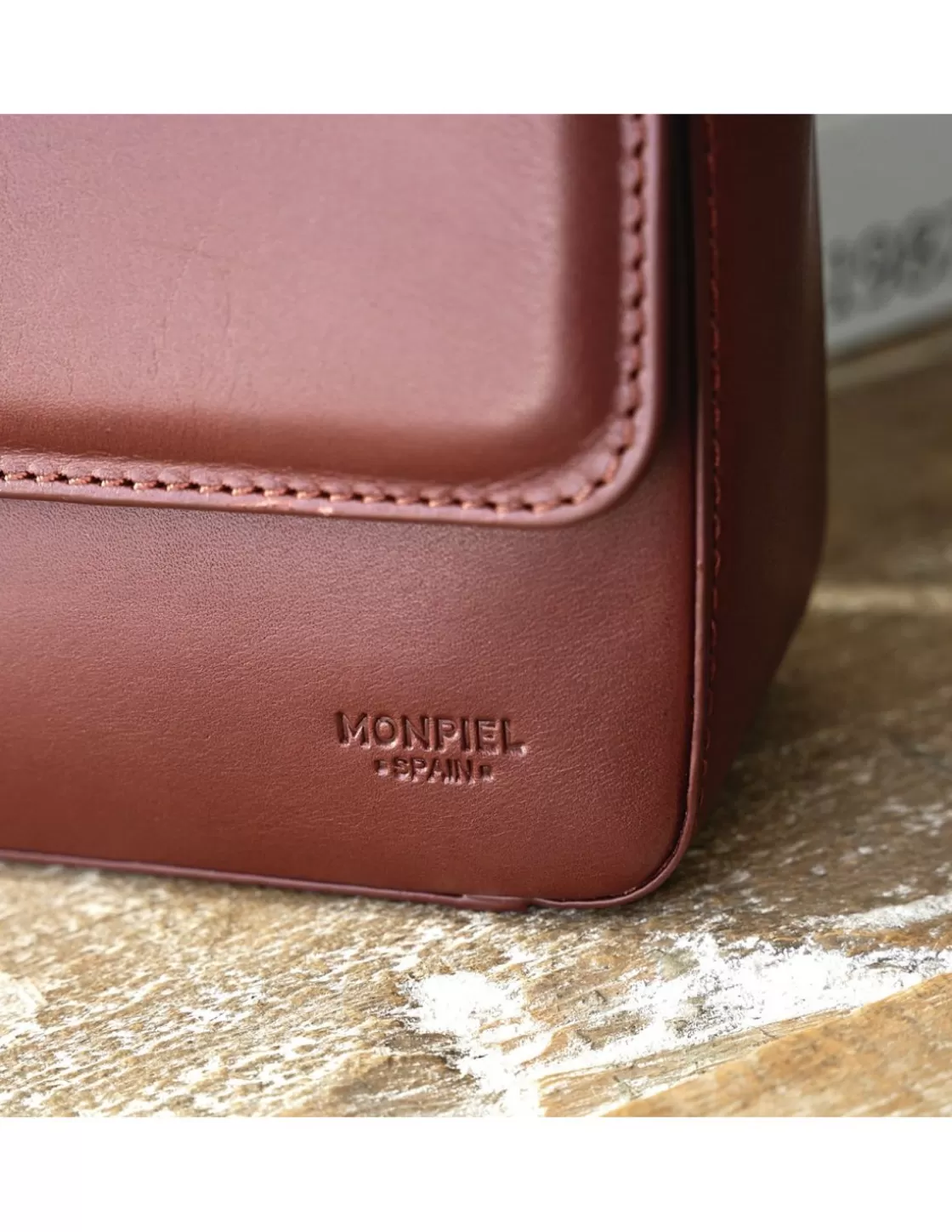MONPIEL Women'S Leather Bag^Small Armored Leather Bag Brown