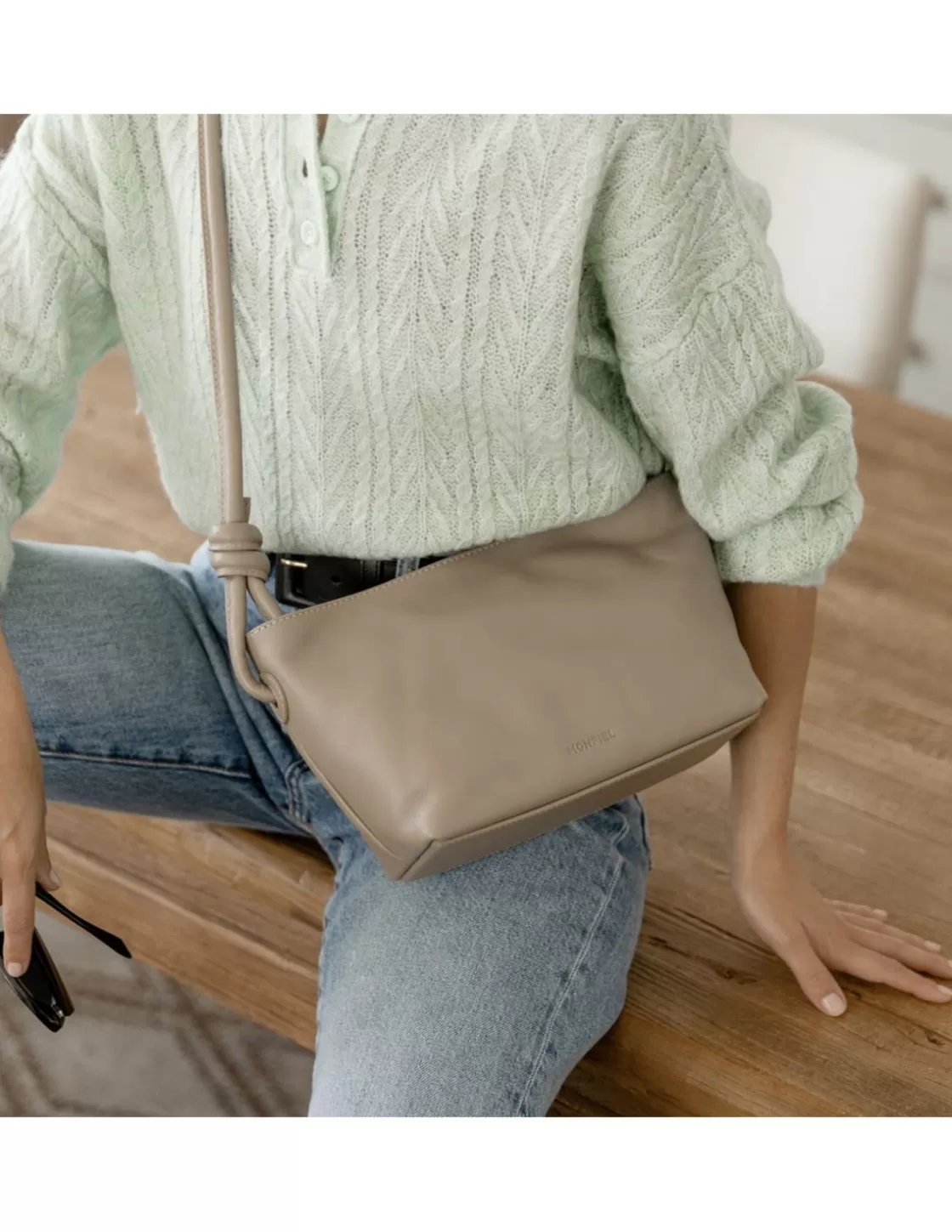MONPIEL Women'S Leather Bag^Small Knots Bag Mole