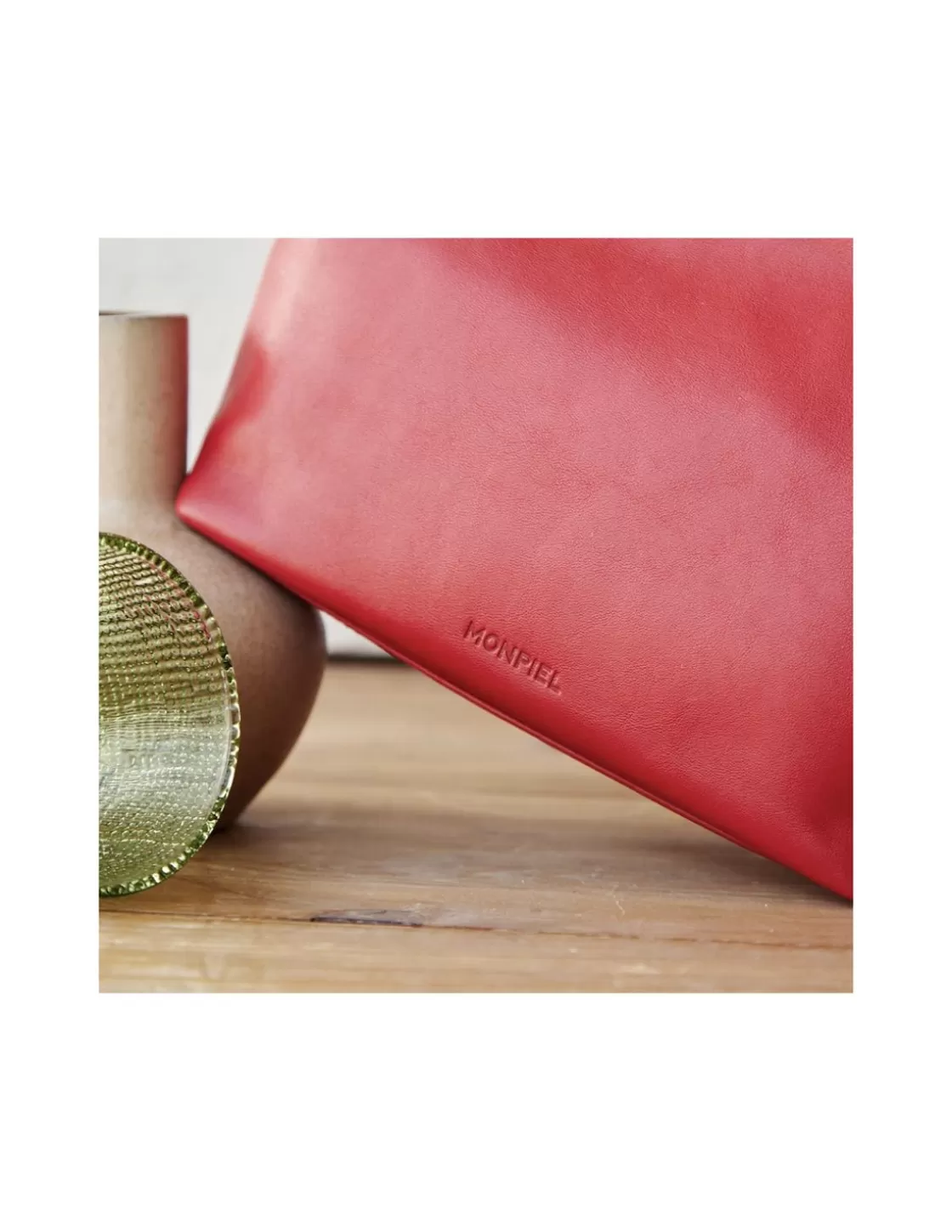 MONPIEL Women'S Leather Bag^Small Knots Bag Red