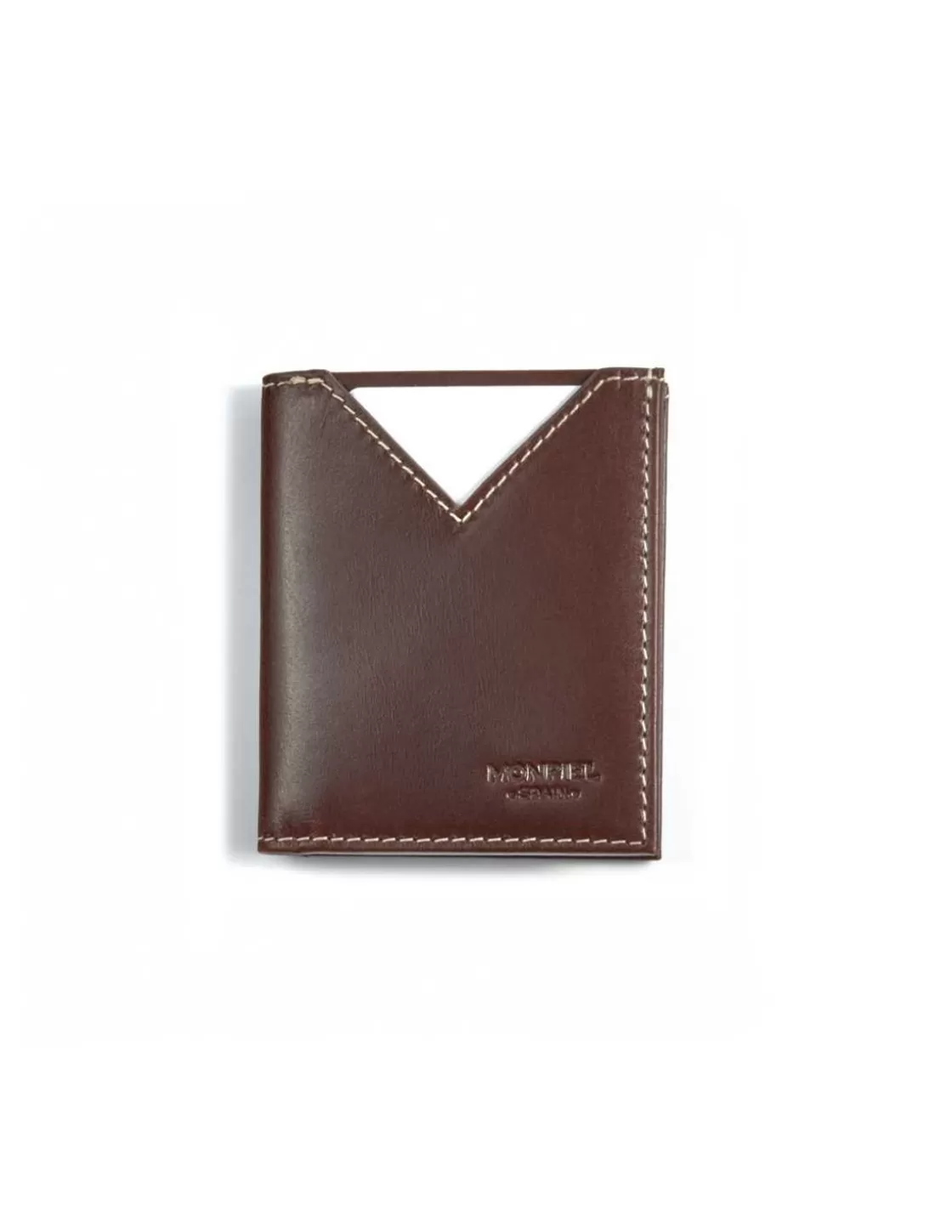 MONPIEL Men'S Leather Wallets^Small Men'S Wallet Slim Brown