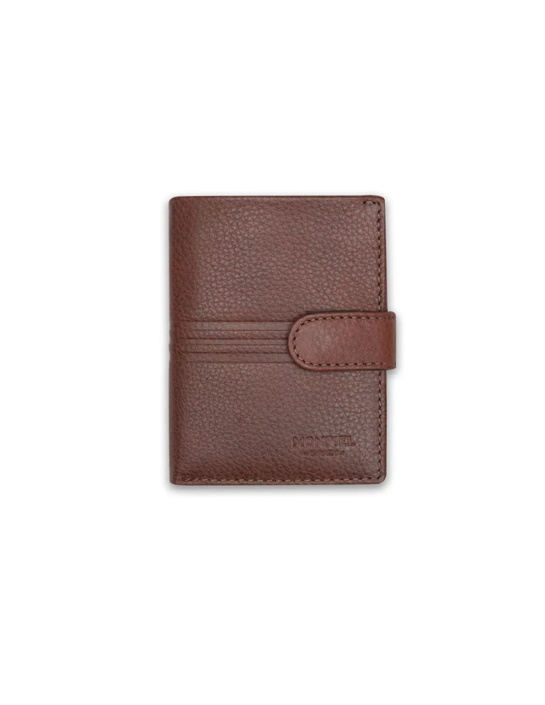 MONPIEL Men'S Leather Wallets^Small Wallet With Wallet And Central Stamped Loop Havana
