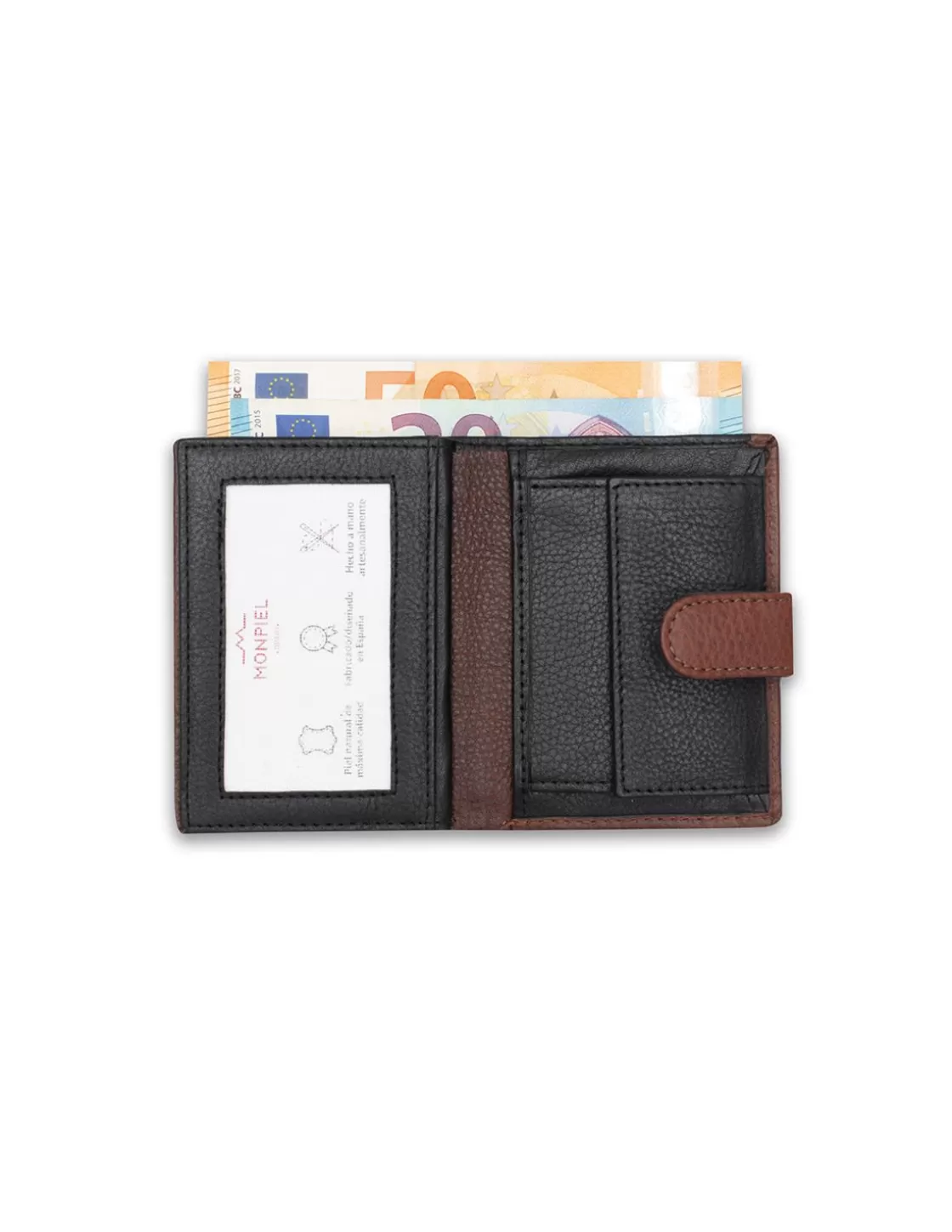 MONPIEL Men'S Leather Wallets^Small Wallet With Wallet And Central Stamped Loop Havana