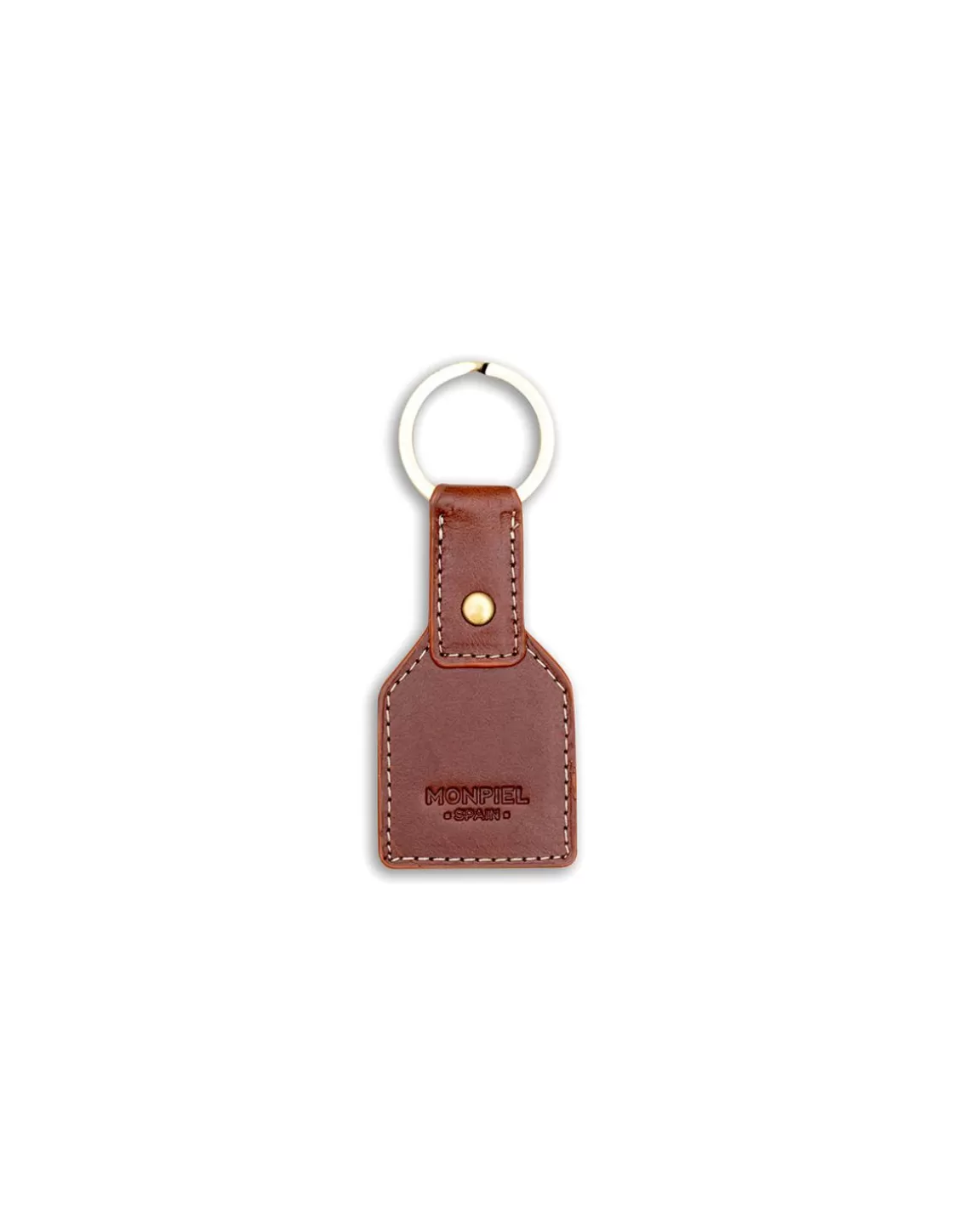 MONPIEL Men'S Leather Keyrings^Square Leather Keychain Havana
