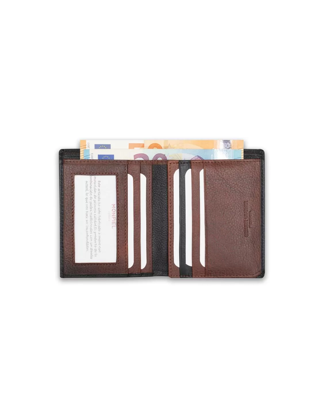 MONPIEL Men'S Leather Wallets^Stamped Basic Wallet Black