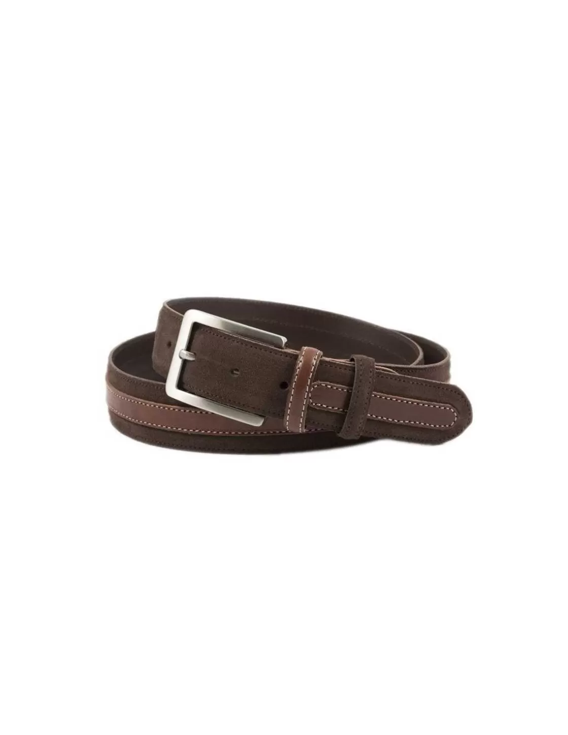 MONPIEL Men'S Leather Belts^Suede Belt With Strap Brown