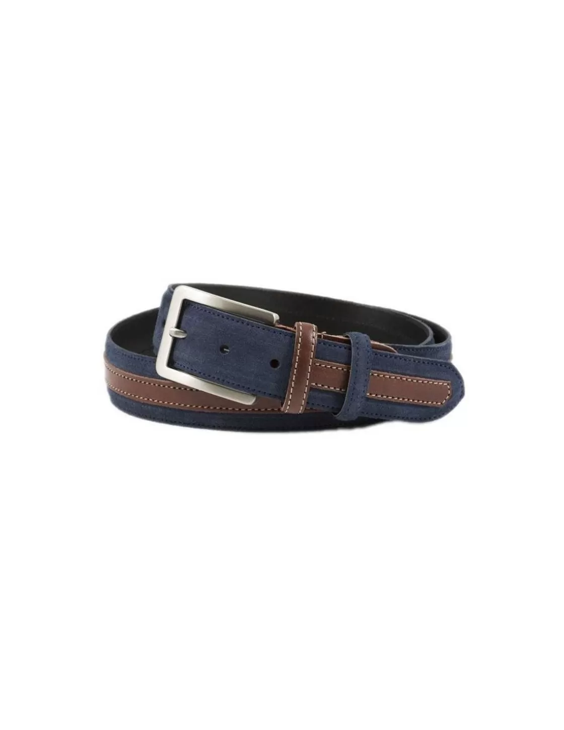 MONPIEL Men'S Leather Belts^Suede Belt With Strap Blue