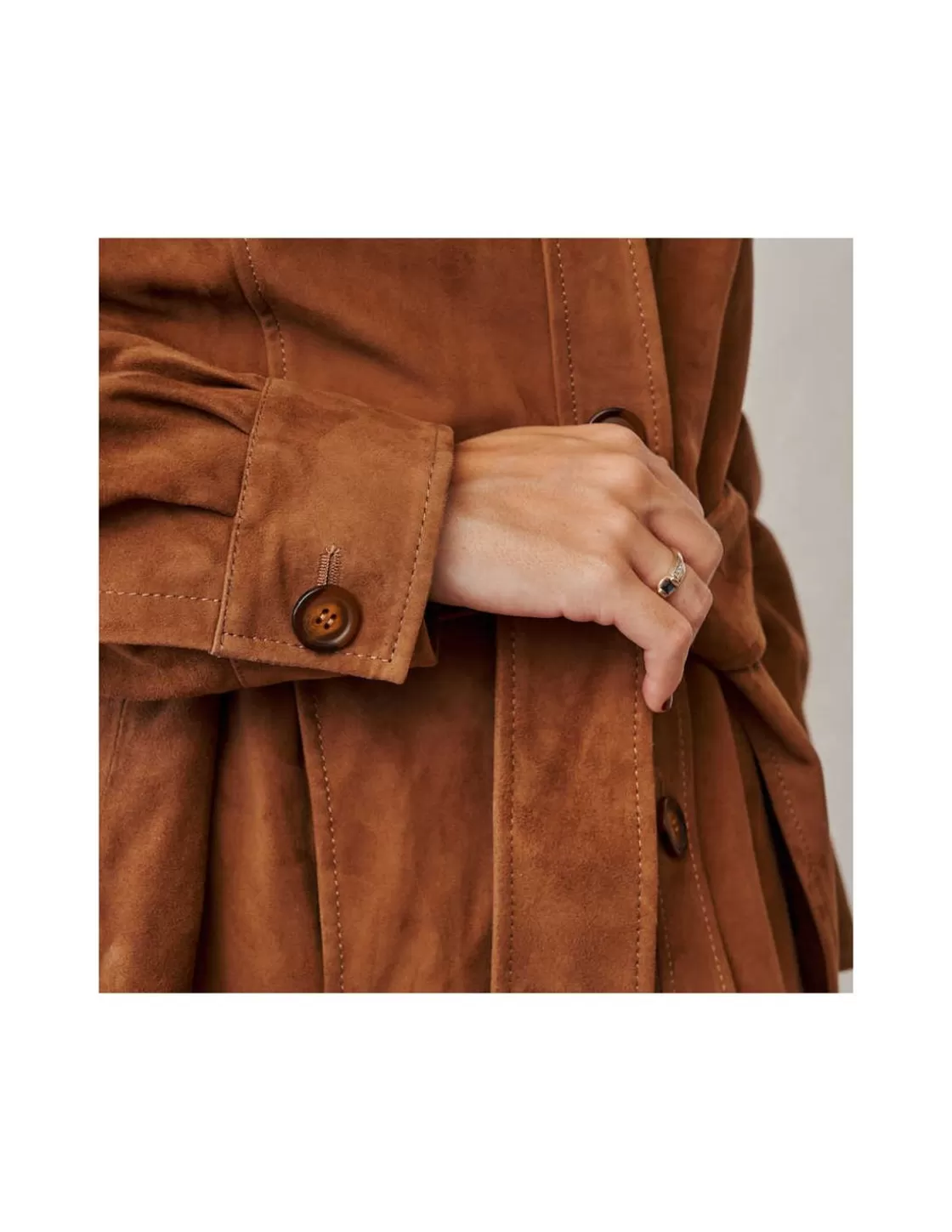 MONPIEL Leather Jackets For Women^Suede Jacket Camel