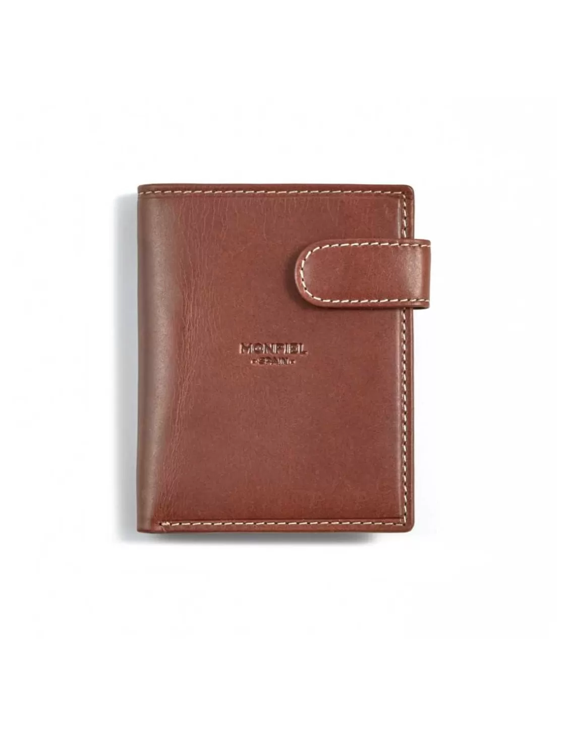 MONPIEL Men'S Leather Wallets^Wallet With Clasp And Back Purse Central Logo Leather