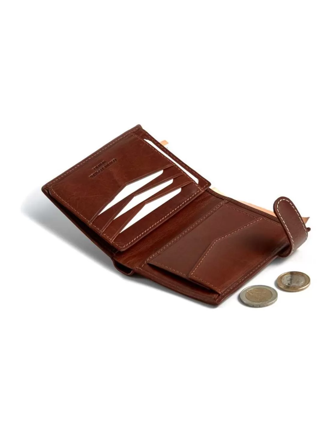 MONPIEL Men'S Leather Wallets^Wallet With Clasp And Interior Purse Central Logo Leather