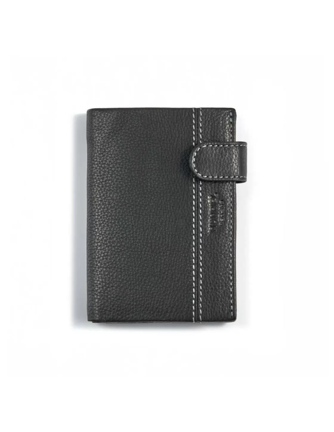 MONPIEL Men'S Leather Wallets^Wallet With Clasp And Two Tone Interior Purse Black
