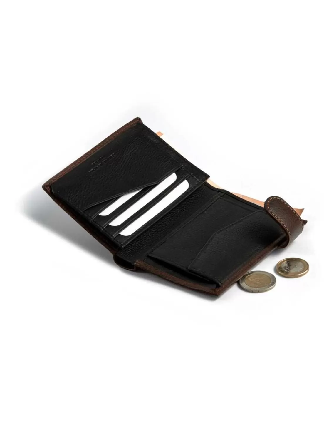 MONPIEL Men'S Leather Wallets^Wallet With Clasp And Two Tone Interior Purse Brown
