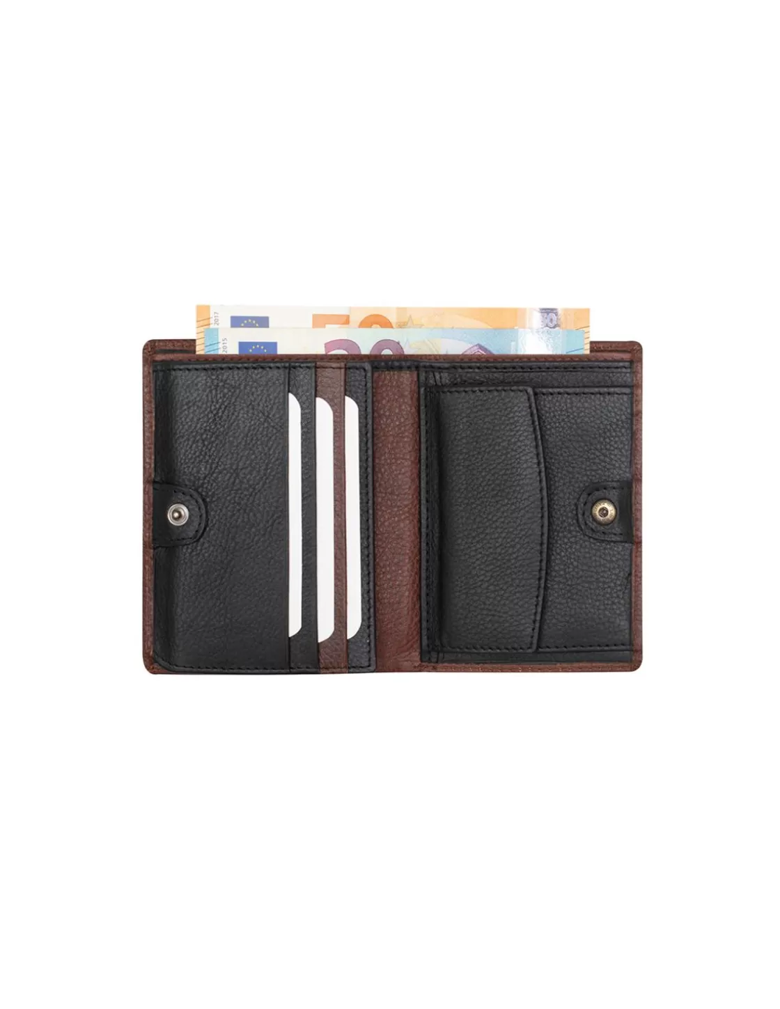 MONPIEL Men'S Leather Wallets^Wallet With Inner Loop And Stamped Purse Havana