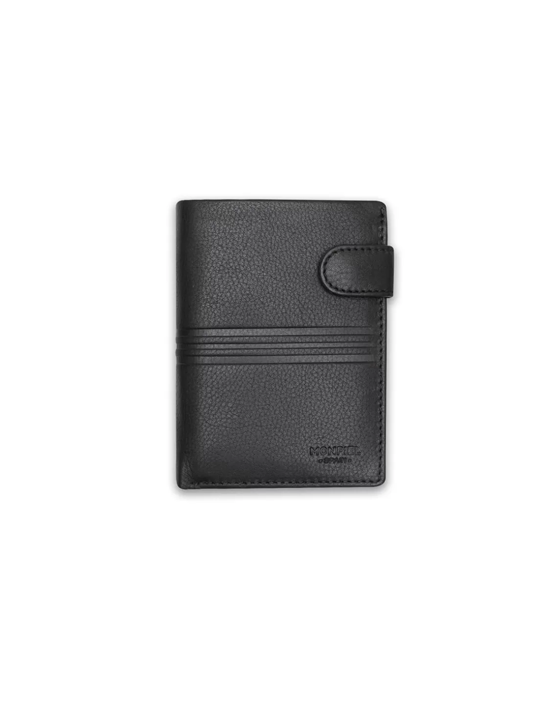 MONPIEL Men'S Leather Wallets^Wallet With Loop And Purse Inside Printed Black