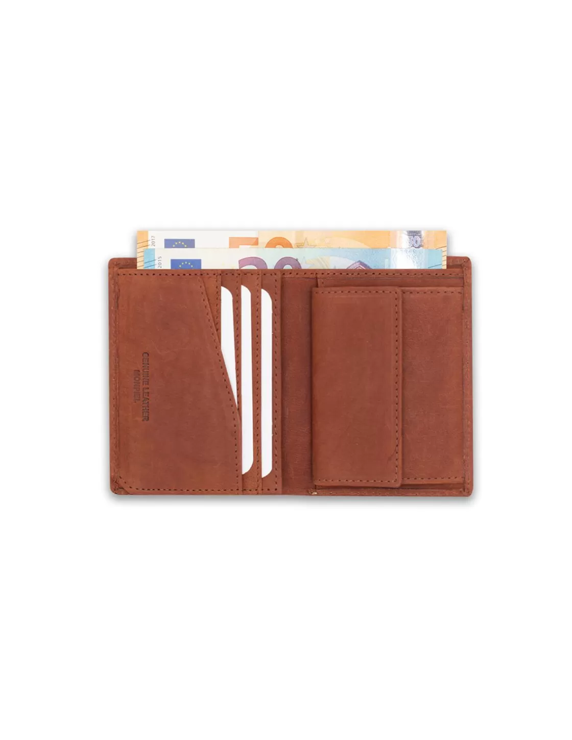 MONPIEL Men'S Leather Wallets^Wallet With Purse Inside Patch With Logo Havana