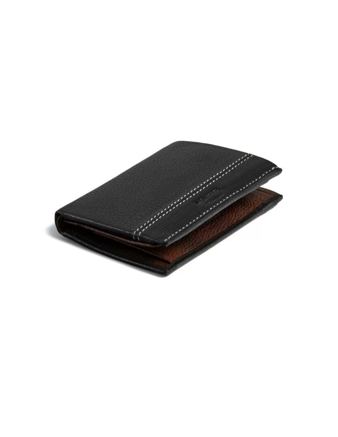 MONPIEL Men'S Leather Wallets^Wallet With Purse Inside Two Tones Black