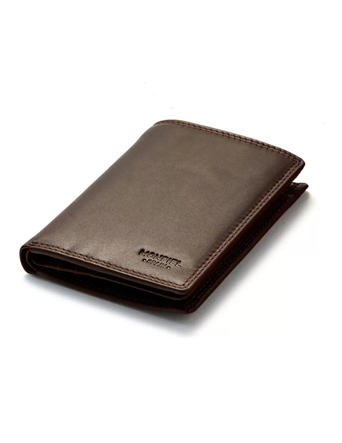 MONPIEL Men'S Leather Wallets^Xl Leather Wallet With Coin Purse Brown