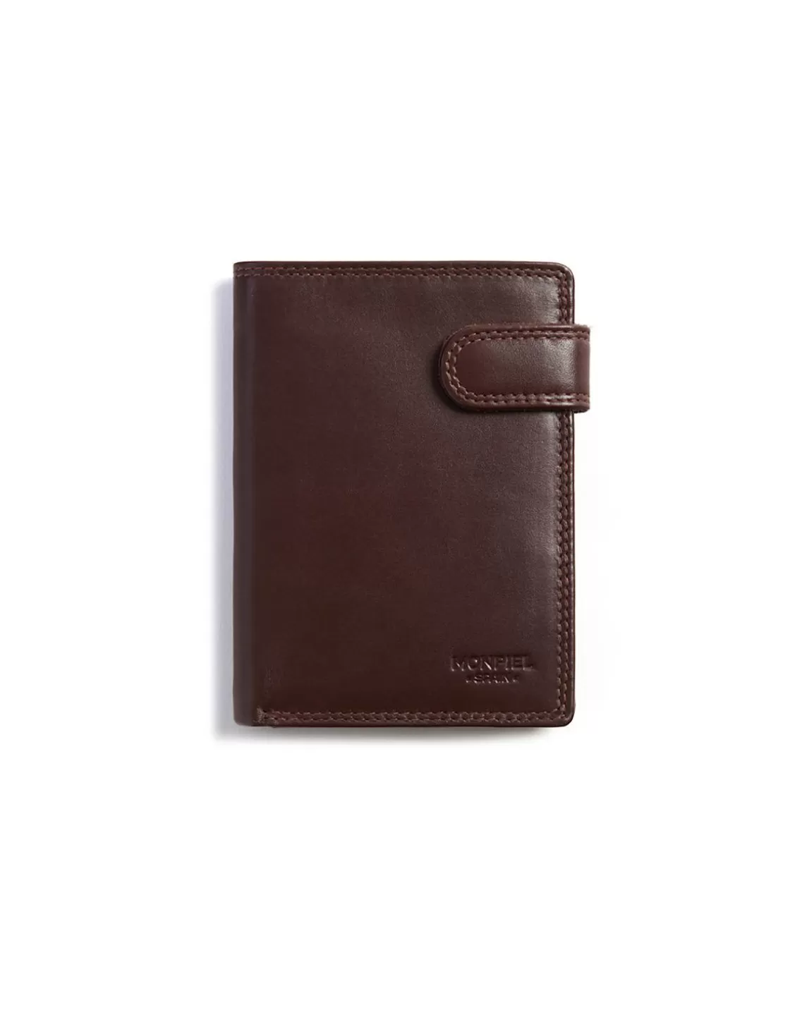 MONPIEL Men'S Leather Wallets^Xl Leather Wallet With Loop And Coin Purse Brown