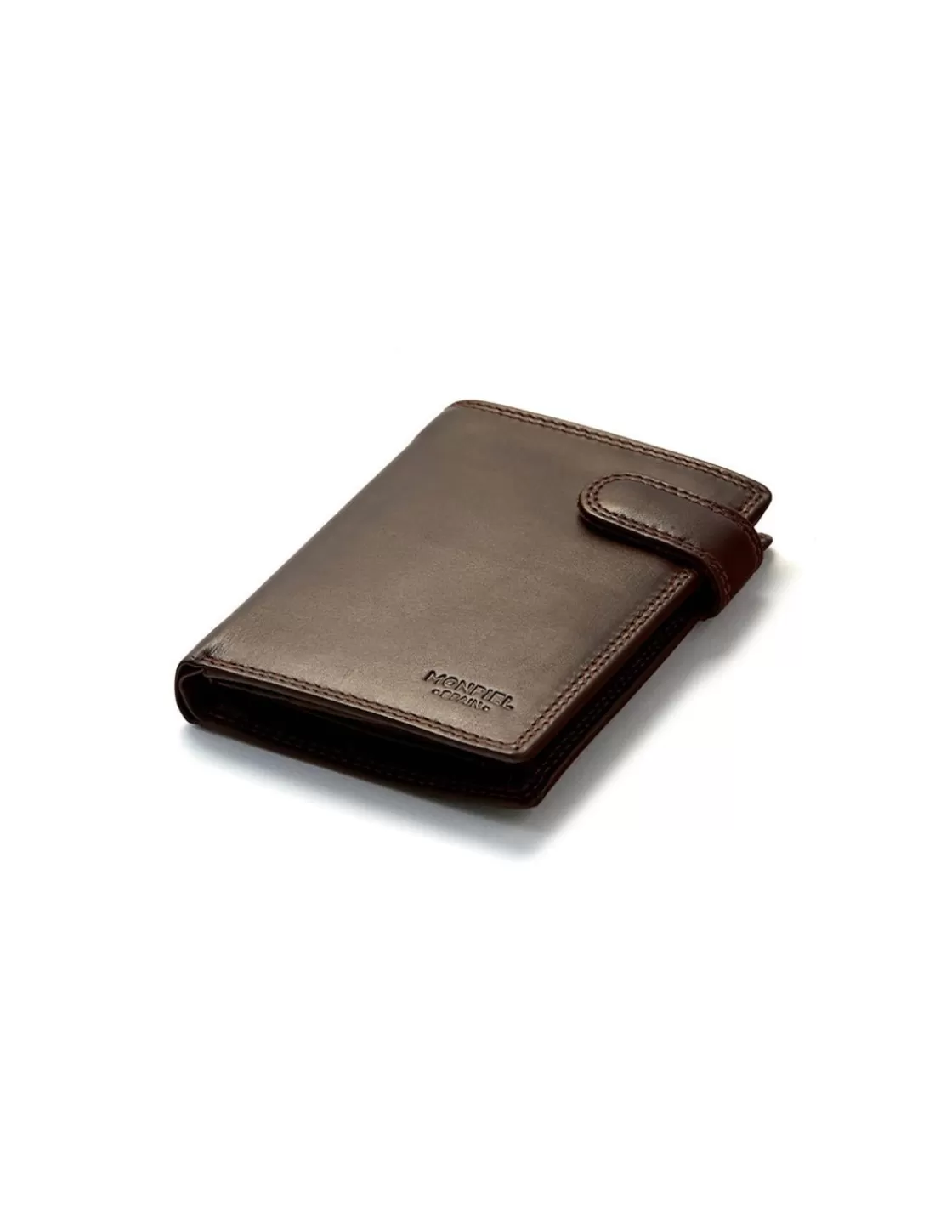 MONPIEL Men'S Leather Wallets^Xl Leather Wallet With Loop And Coin Purse Brown